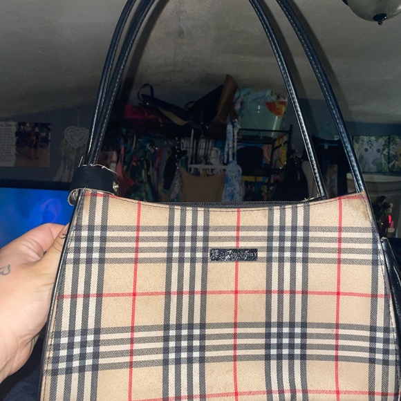 Burberry Tan and Black Plaid Women's Bag - Picture 1 of 7